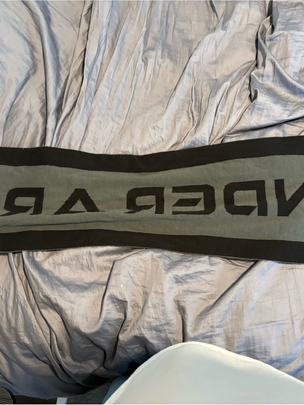 Under Armour Green and Black Logo Knit Scarf